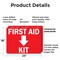 Signmission First Aid Kit with Down, 24 in W x Rectangle, Plastic OS-2PACK-MISC-P-1824-L-19494 - alternate 2